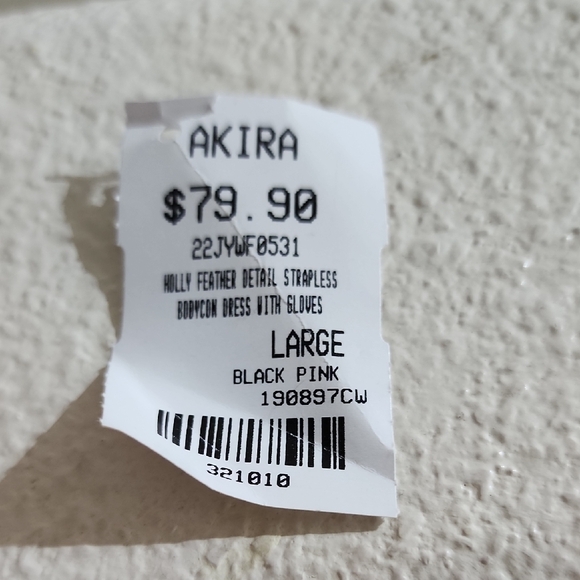 Holly Feather Black Dress with Pink Feather Trim And Matching Gloves L - Picture 8 of 8